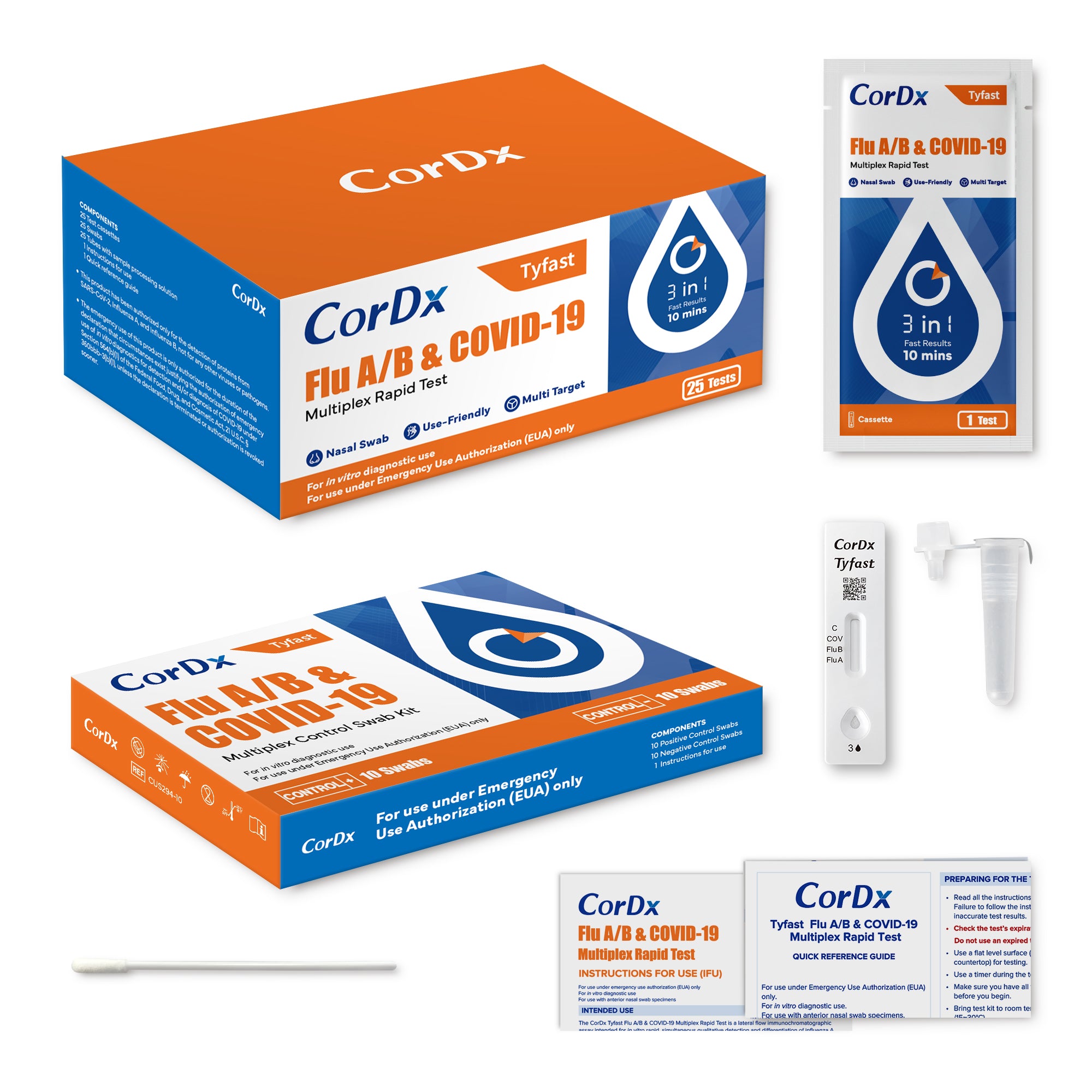 CorDx Tyfast Flu A/B & COVID-19 Multiplex Rapid Test