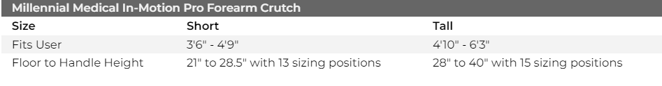 In-Motion Forearm Crutches Tall (4’10” - 6’3”)