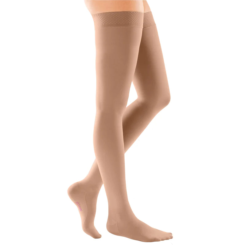 Mediven Comfort 15-20 mmHg Thigh Beaded Silicone standard closed toe Natural