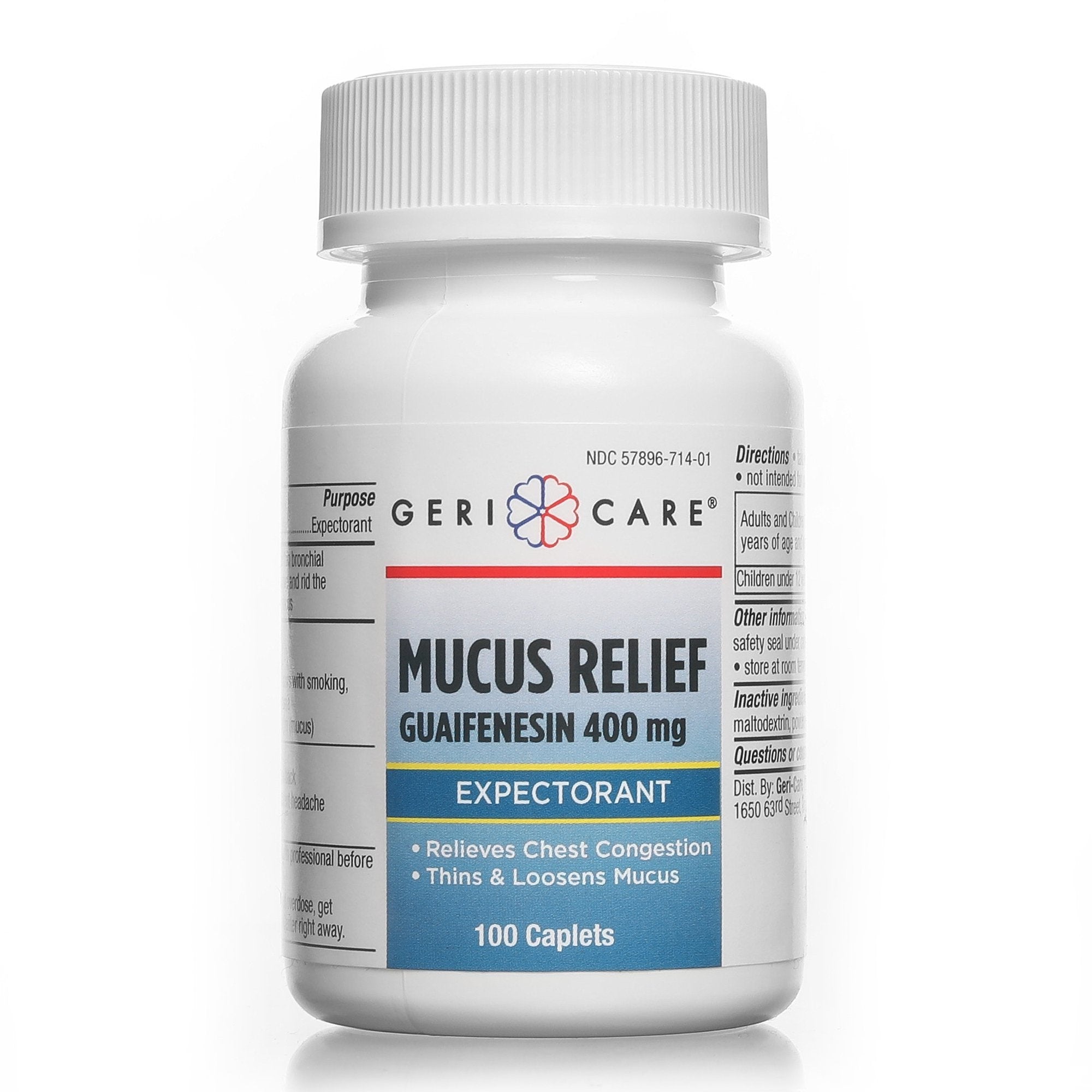 Mucus Relief 400 mg Guaifenesin 100ct