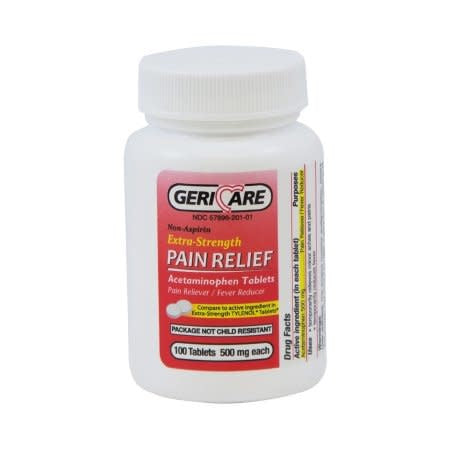 Pain Relief 500mg Strength Acetaminophen 100 ct