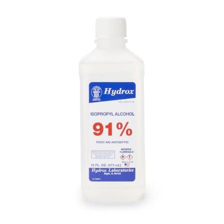 Antiseptic Topical Isopropyl Rubbing Alcohol 91percent 16 oz.