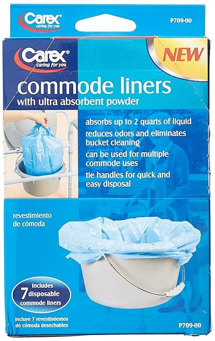 Commode Liners with ultra absorbent powder - 7 Liners