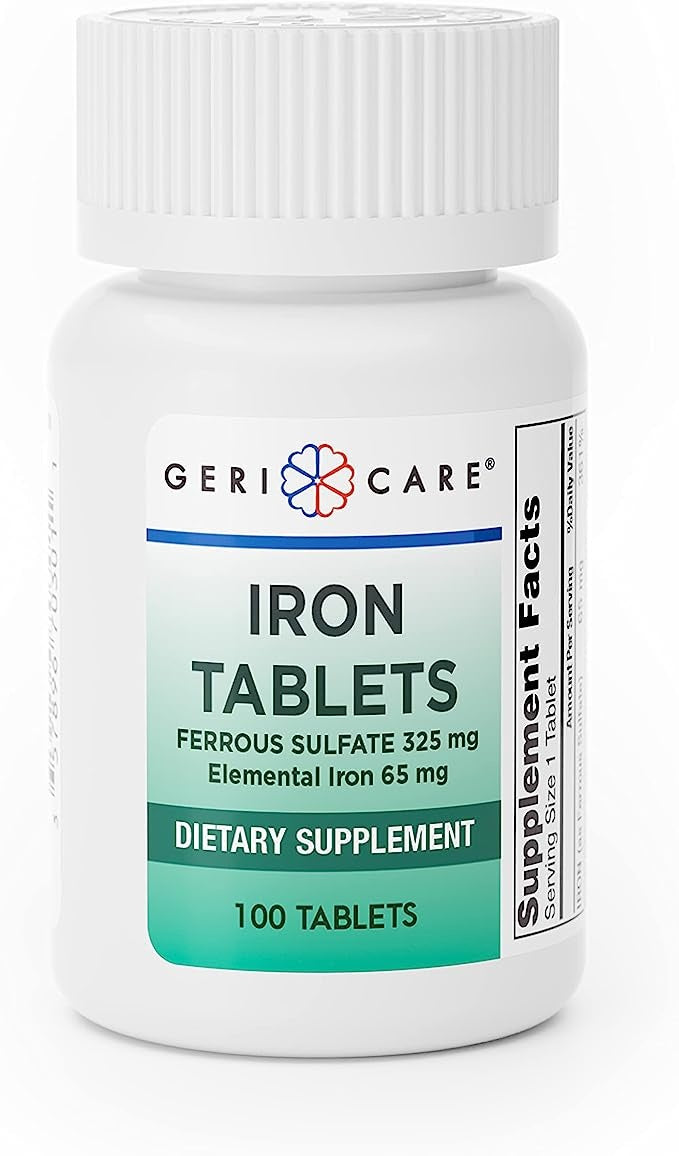 Iron 325 mg Strength Tablet 100 per Bottle
