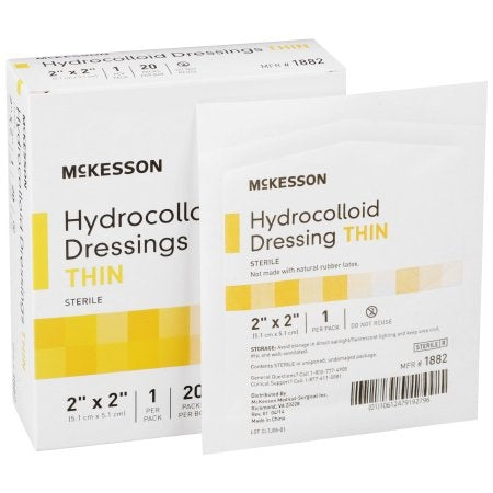 Hydrocolloid Dressing 2" x 2" Thin - 1 Count