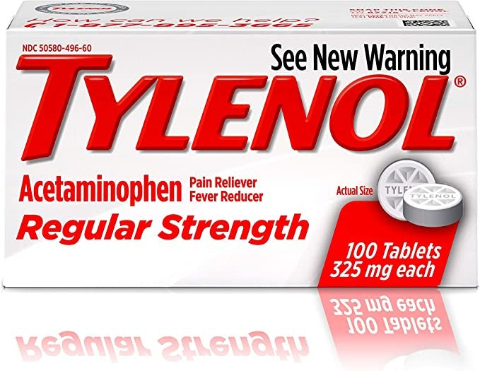 Acetaminophen Regular Strength 325mg 100 tablets