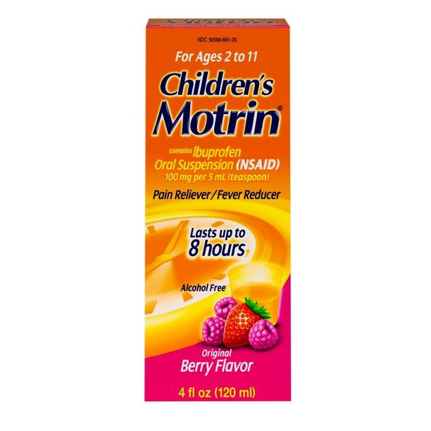 Ibuprofen Oral Suspension Children's Pain Reliever- Dye-Free Berry - 4 oz.
