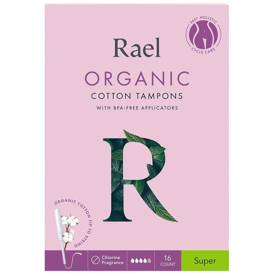 Tampons Organic Cotton Long Applicator - Super